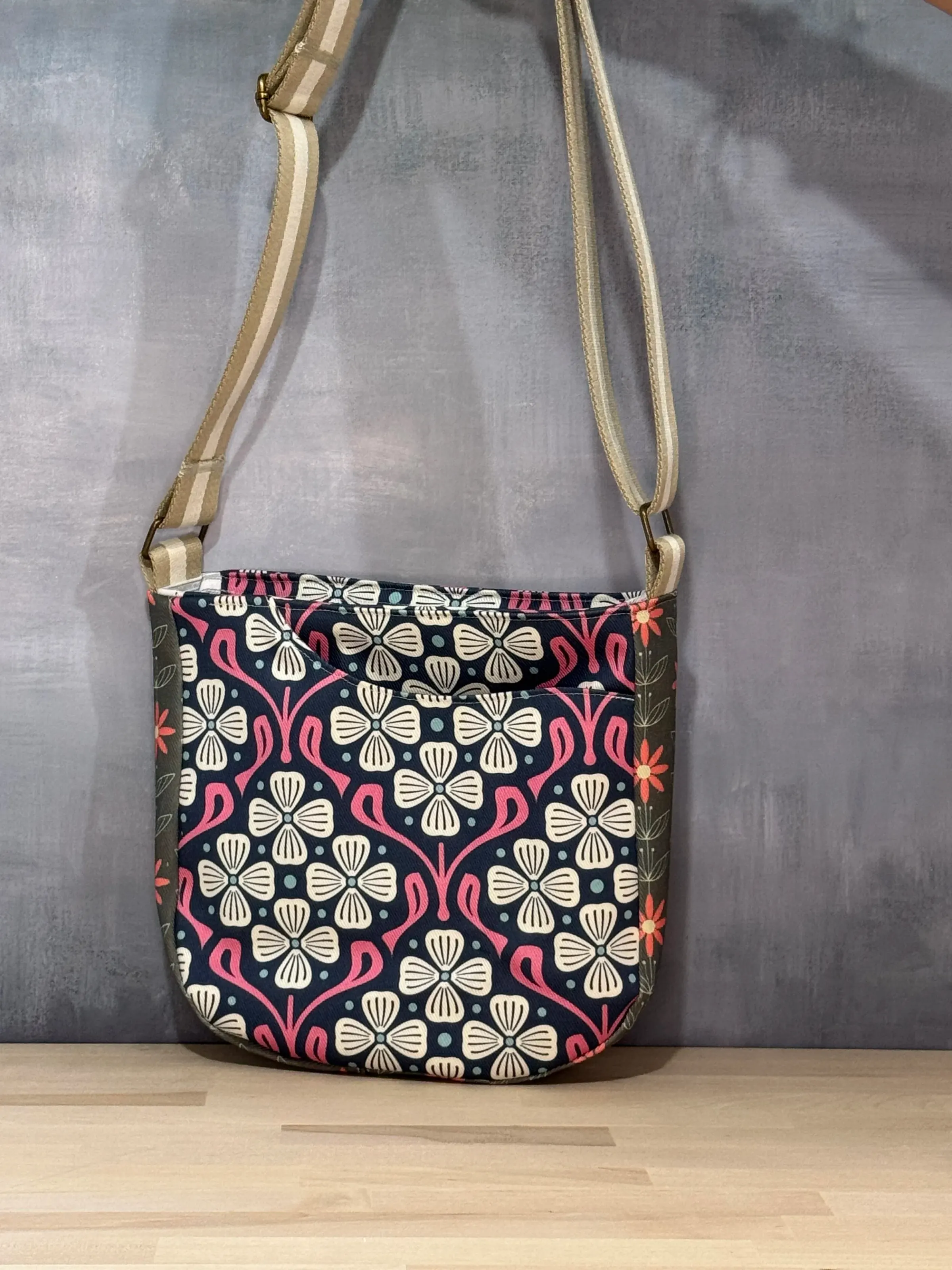 Cross Body Mini Tote — handmade canvas bag, cut and sewn by hand in South Carolina
