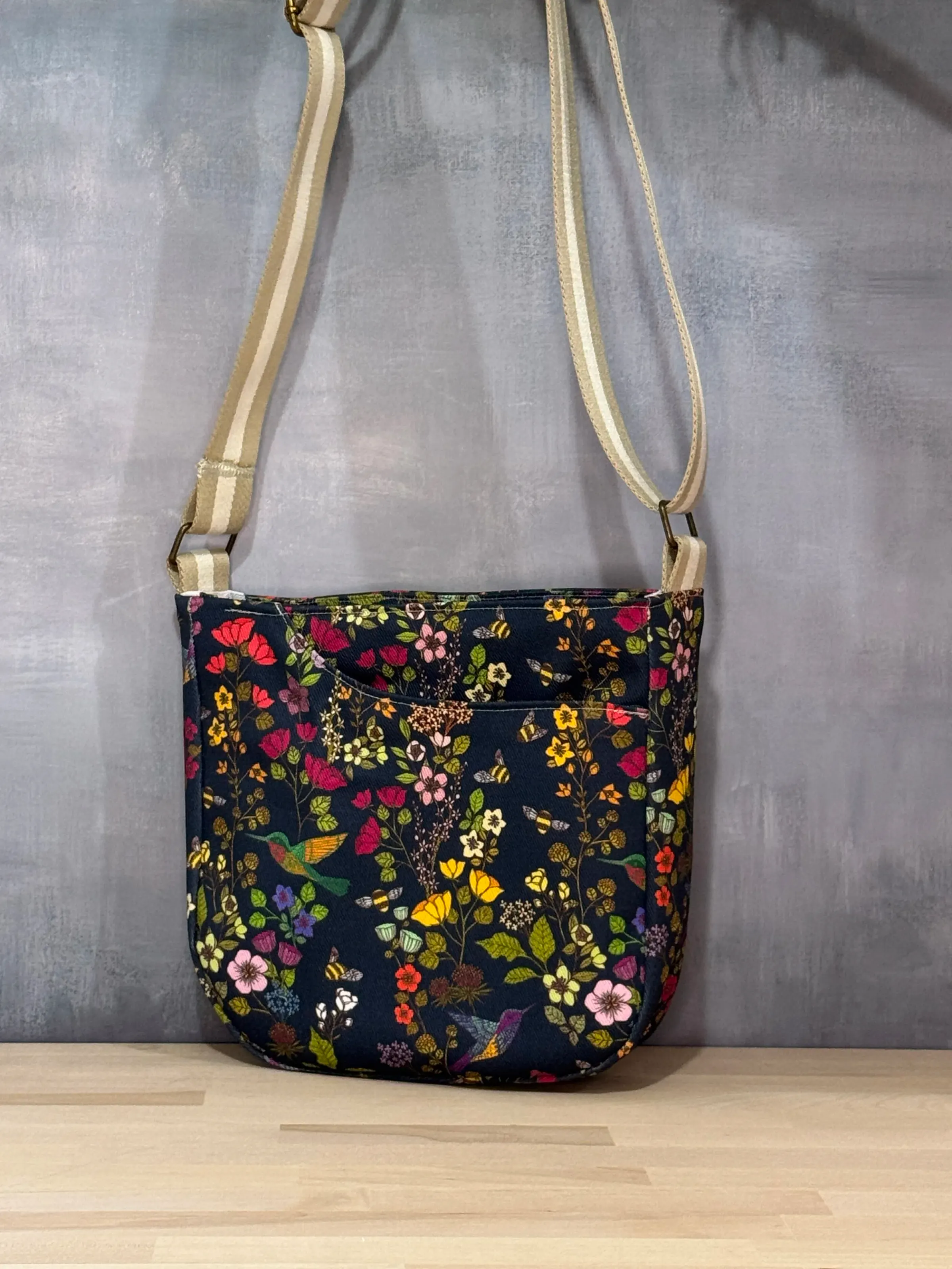 Cross Body Mini Tote — handmade canvas bag, cut and sewn by hand in South Carolina